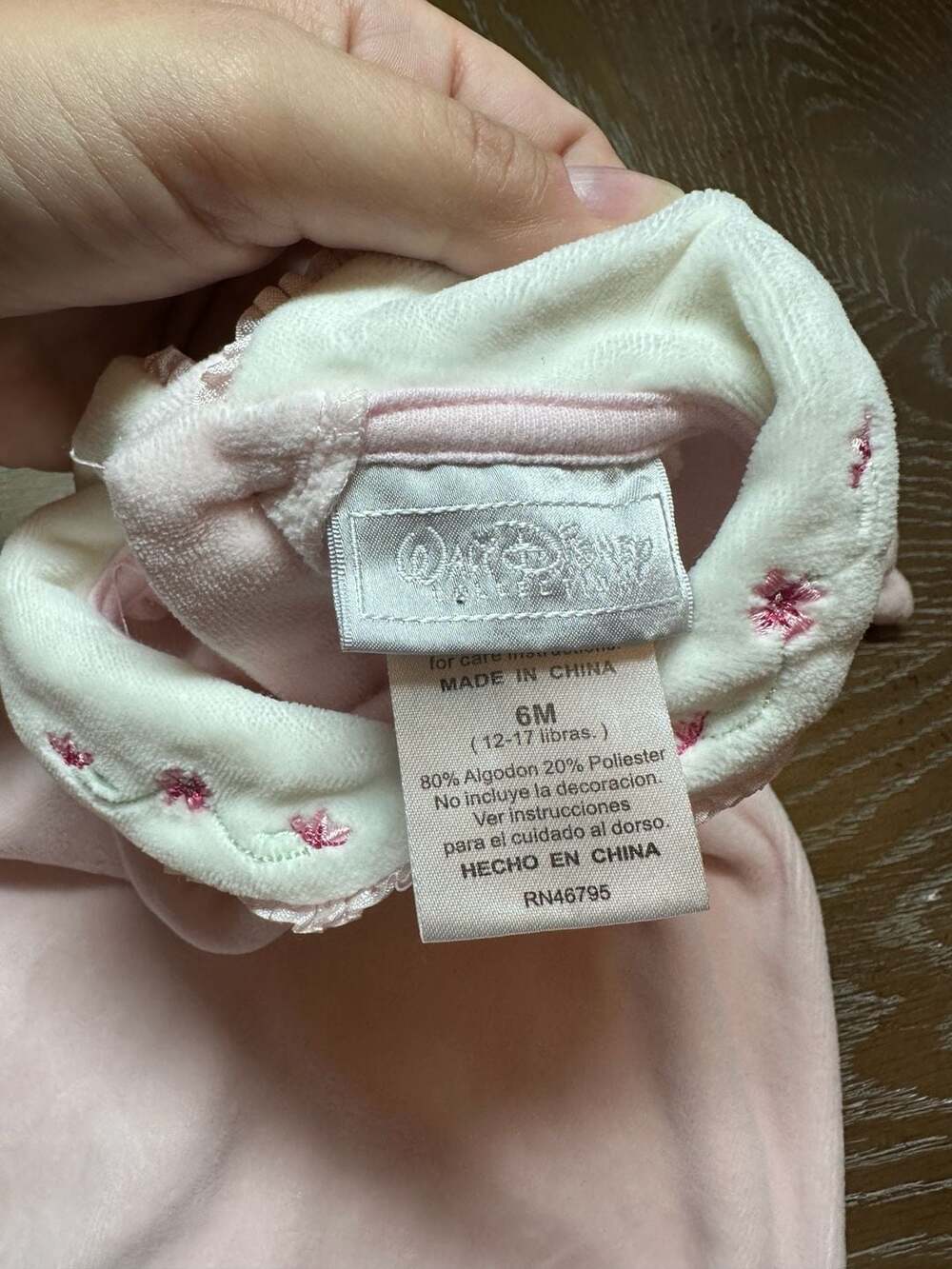 Vintage 90s y2k Disney Collection Winnie The Pooh Romper Size 6M Pink Velour - Picture 5 of 7